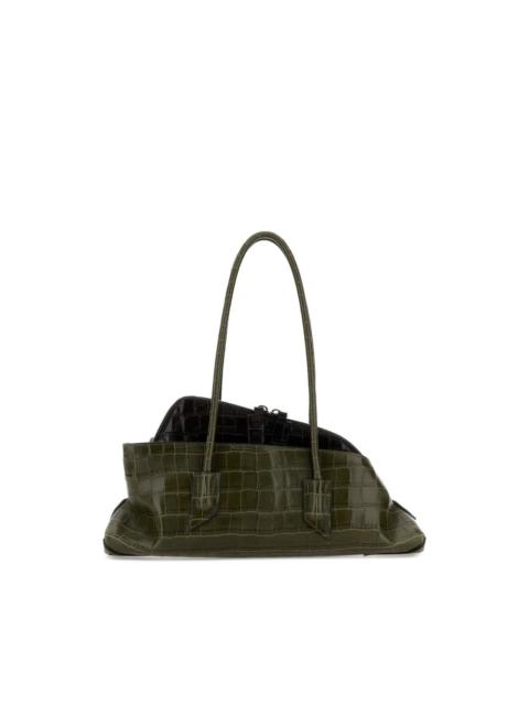 THE ATTICO THE ATTICO La Passeggiata Small Green Leather Bag New And Au