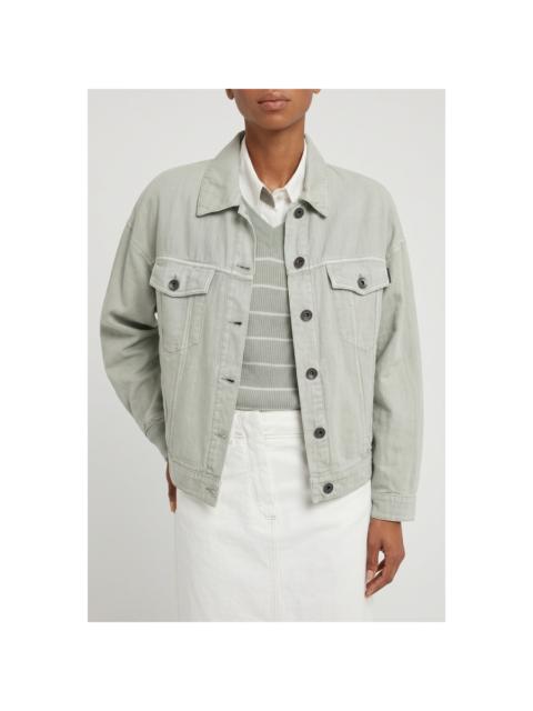 Brunello Cucinelli Brunello Cucinelli Wolight Green Linen Jacket