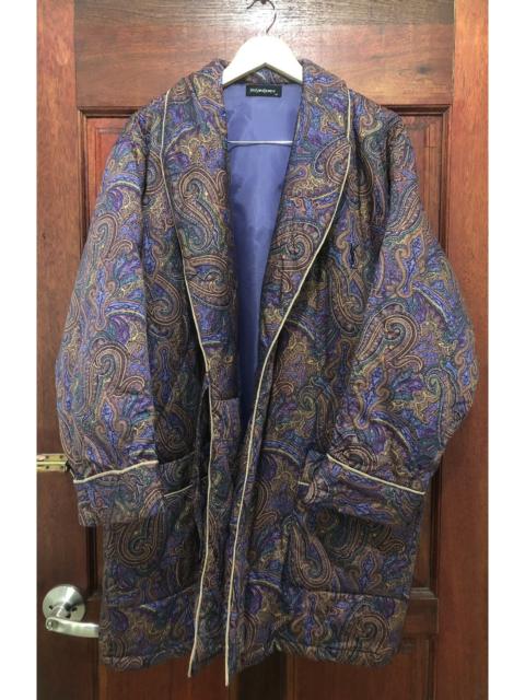 SAINT LAURENT Yves Saint Laurent Paisley Quilted Buttonless Cardigan