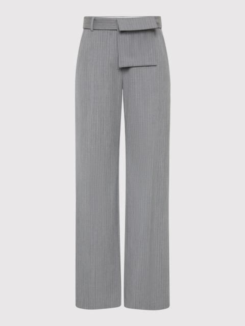 ST. AGNI Carter Pocket Belt Pants - Grey Pinstripe