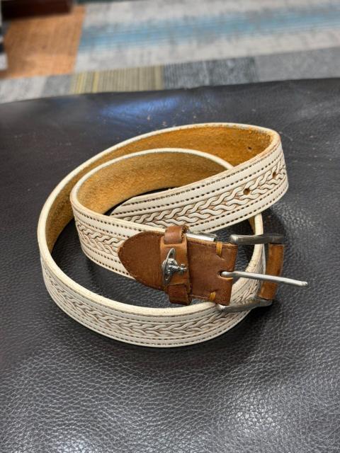 Vivienne Westwood Vivienne Westwood Distressed Faux-Woven Leather Belt