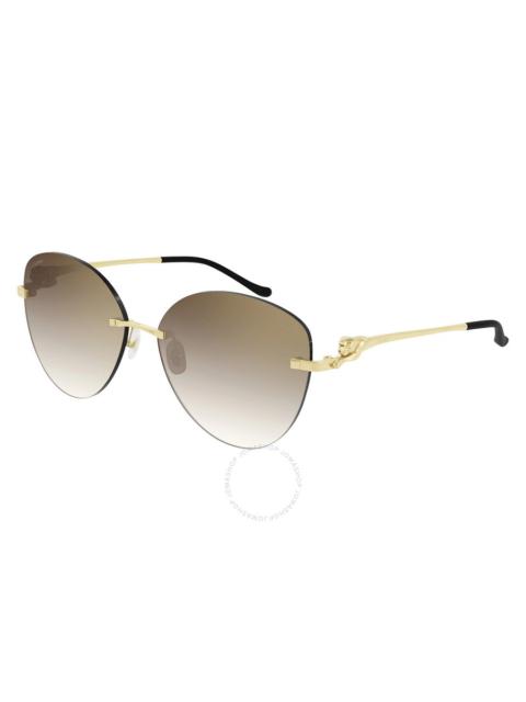 Cartier Cartier Panthere De Cartier Brown Multilayer Butterfly Ladies Sunglasses CT0269S 002 60