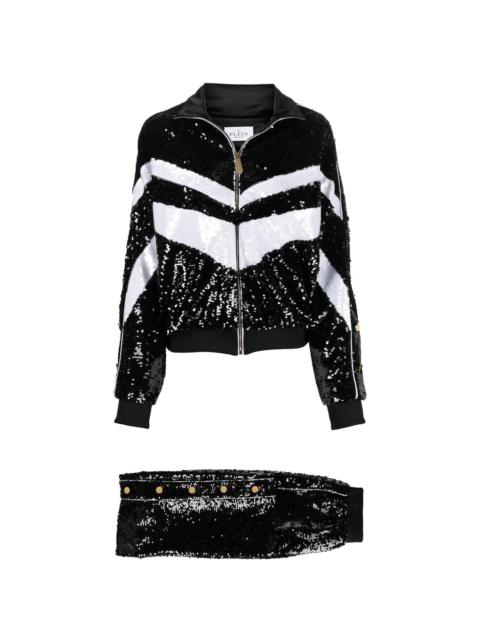 sequin embellished tracksuit