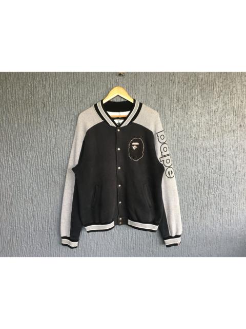 A BATHING APE® OG Bape Spellout Sleeve Varsity Jacket