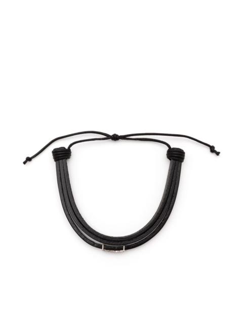 SAINT LAURENT Saint Laurent Men Cassandre Leather Bracelet