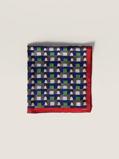 Miu Miu Printed silk scarf