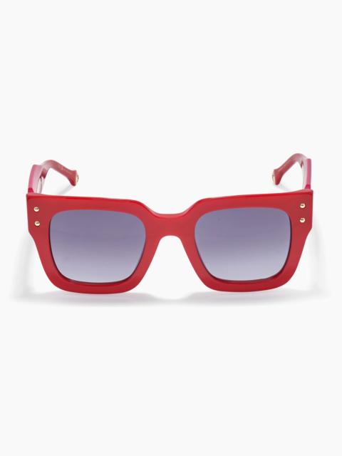 CAROLINA HERRERA Square Frame Sunglasses With Contrast Temples
