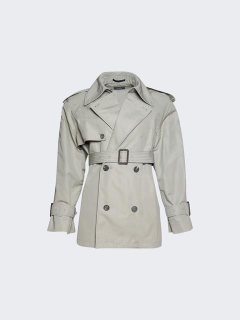 WARDROBE.NYC Clean Trench Mini Jacket Taupe