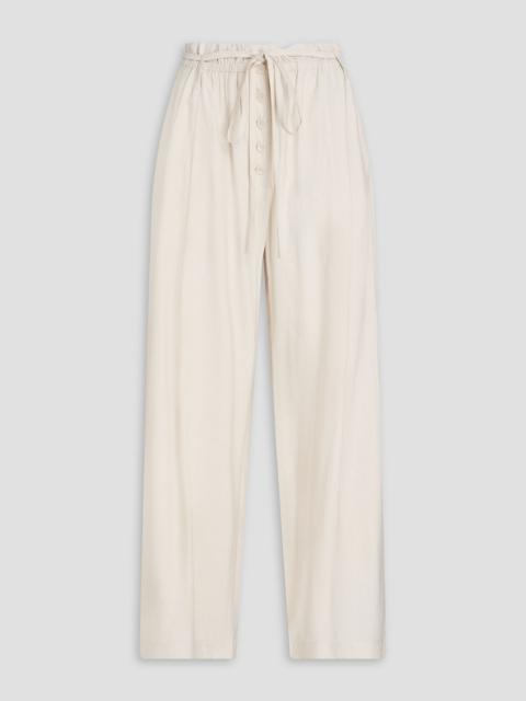 A.EMERY Macie belted cotton-blend twill wide-leg pants