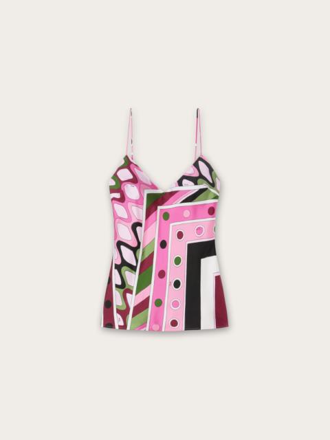 PUCCI VIVARA PRINT SILK TOP