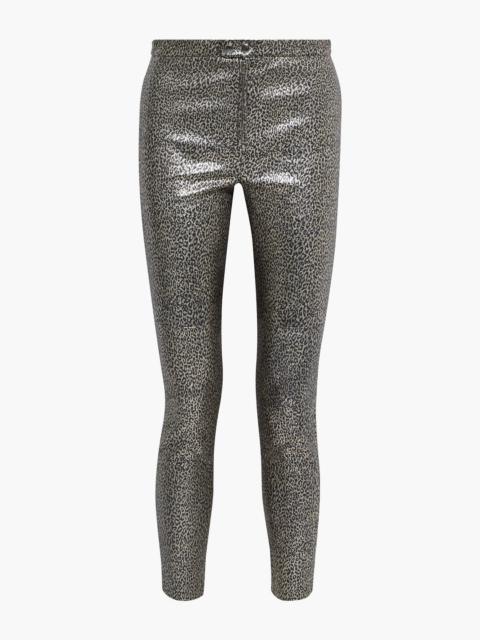 Isabel Marant Etienne metallic leopard-print leather skinny pants