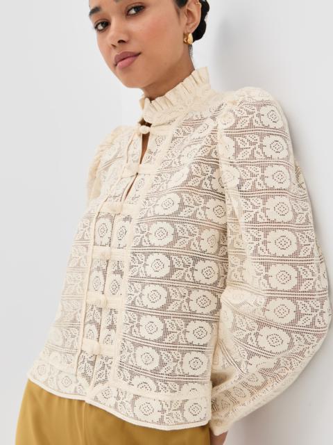 ALIX OF BOHEMIA Artemis Alabaster Lace Shirt