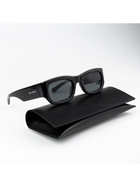 Other Designers Saint Lautrent - NEW Saint Laurent SL713 001 Black Grey Rectangle Unisex Sunglasses