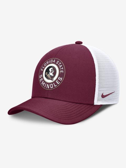 Nike Florida State Primetime Rise Men's Nike Dri-FIT College Trucker Adjustable Hat