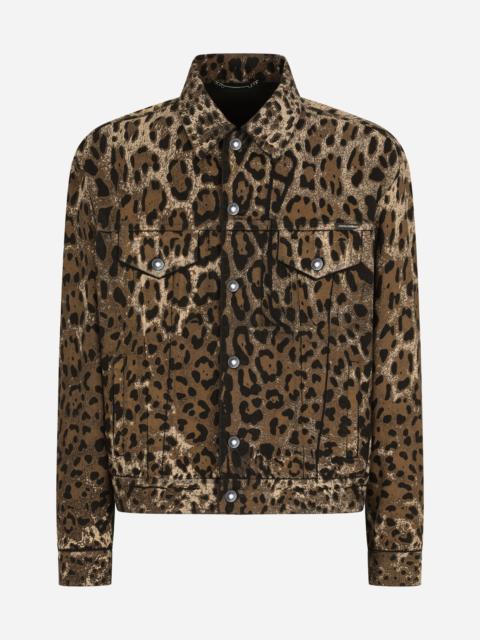 Dolce & Gabbana Leopard-print denim jacket