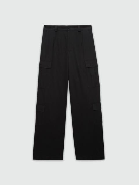 MSGM Black cotton drill cargo pants