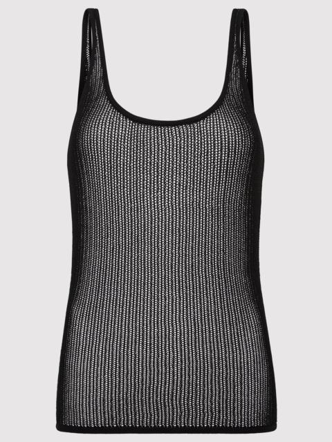 ST. AGNI Fine Crochet Cami - Black