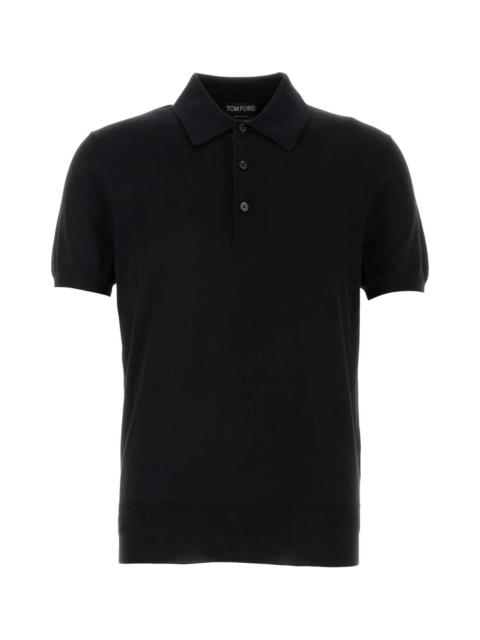 TOM FORD Black Cotton Polo Shirt