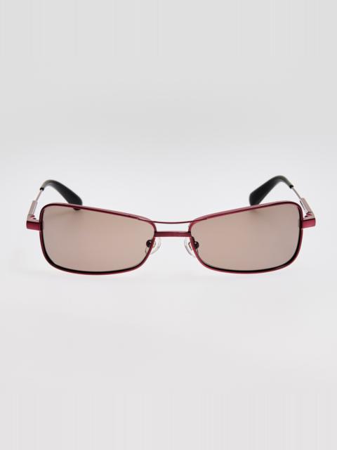 LINDA FARROW Statzione Sunglasses in Bordeaux