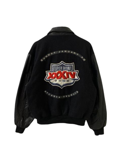 Other Designers Vintage Super Bowl Champion Wool Leather Varsity Jacket