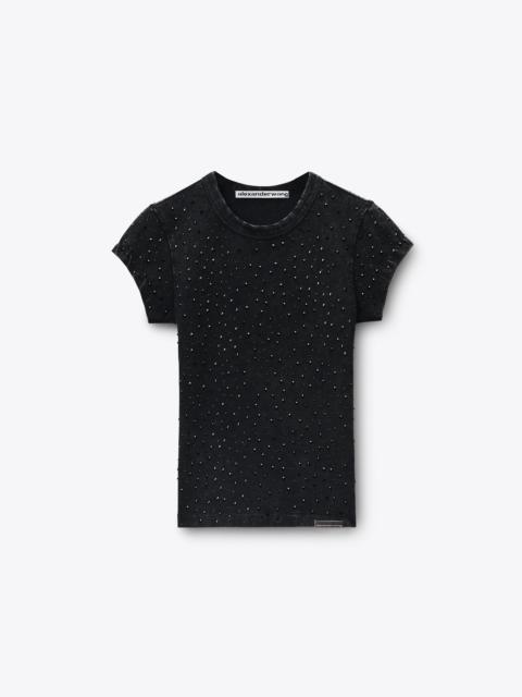 Alexander Wang All Over Crystal Baby Tee