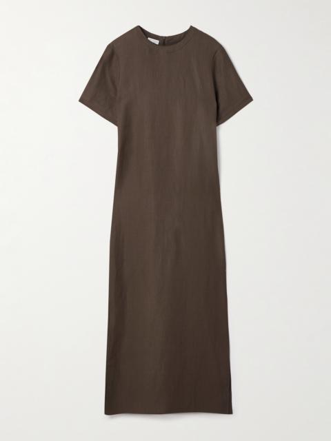 Brunello Cucinelli Bead-embellised Twill Midi Dress