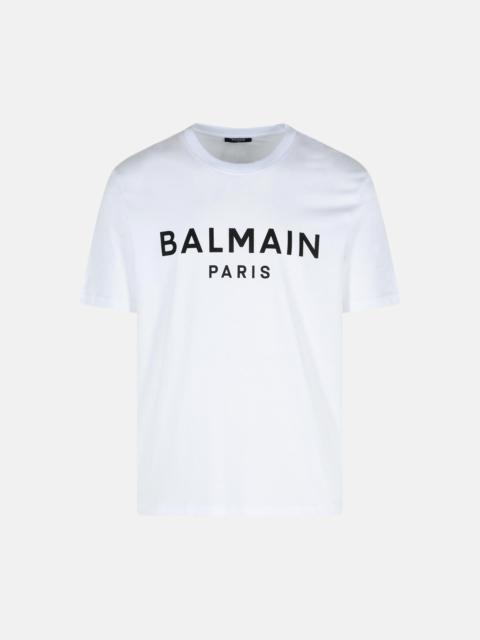 Balmain WHITE COTTON T-SHIRT