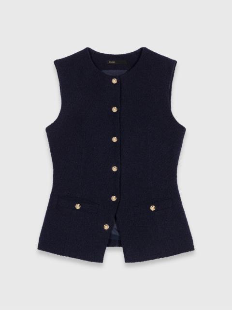 maje Sleeveless tweed jacket