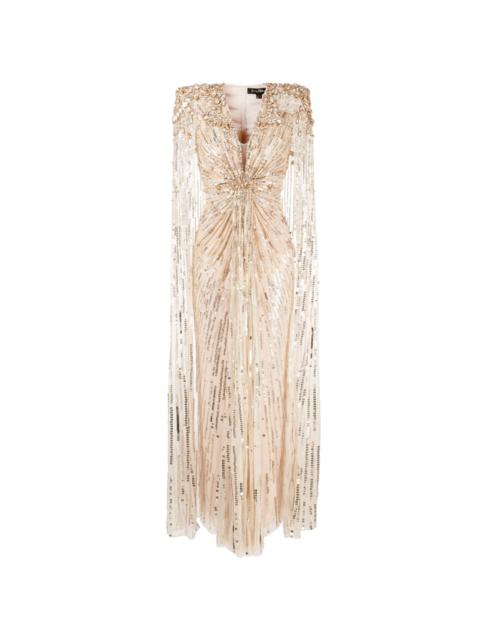 Lotus Lady sequin-embellished gown
