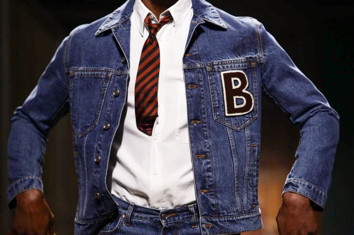 Other Designers Umit Benan - AW14 UMIT BENAN LETTER B DENIM JACKET 