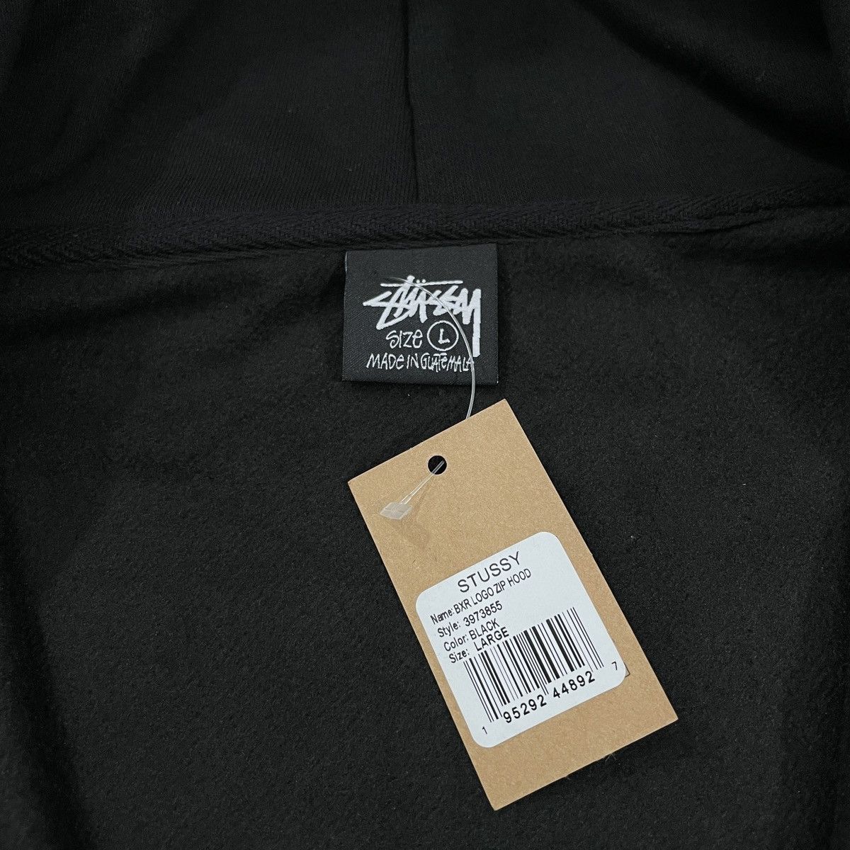 stussy BORN X RAISED LOGO ZIP HOODIE 黒 STUSSY & BORN X RAISED RAISED LOGO ZIP HOODIE CONFIRMED X