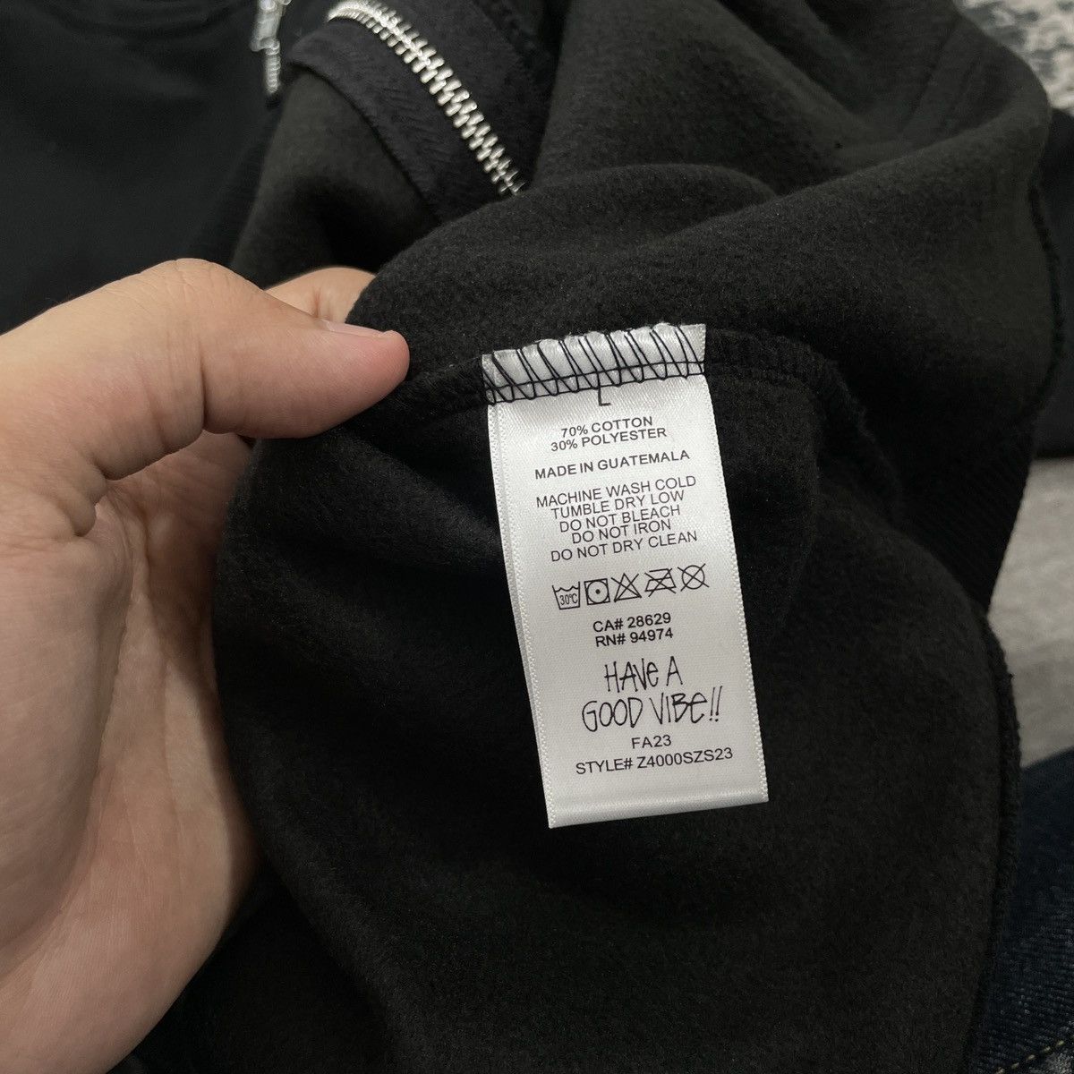 Stüssy Stussy Born X Raised Zip Hoodie Black // Large