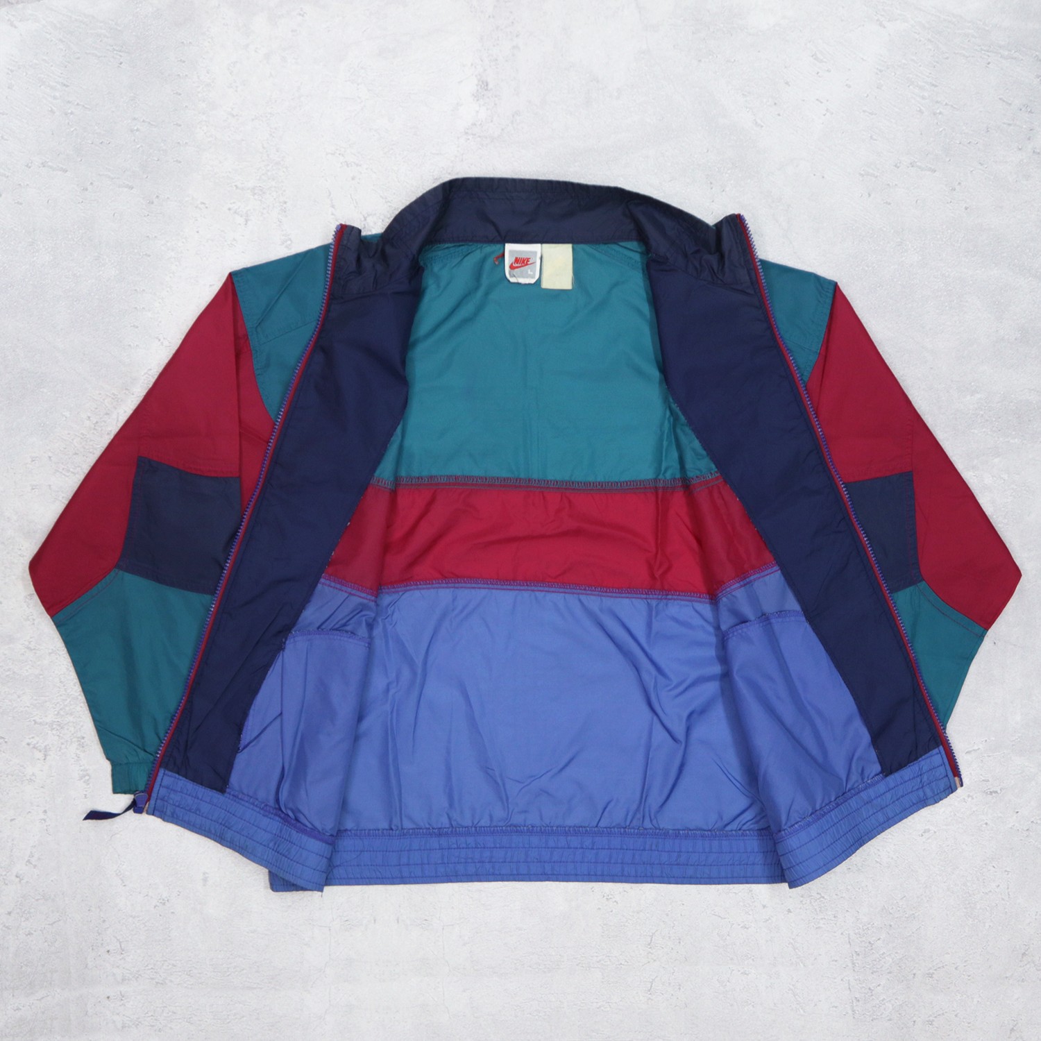Nike Vintage 90s NIKE Mini Logo Embroidered Multi Color Block 