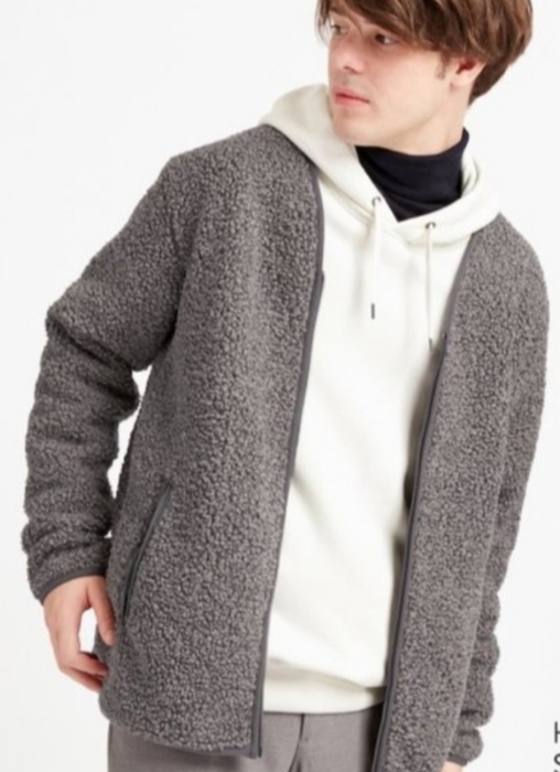 Other Designers Uniqlo UNIQLO MEN S PILE LINED FLEECE CARDIGAN designercloset REVERSIBLE