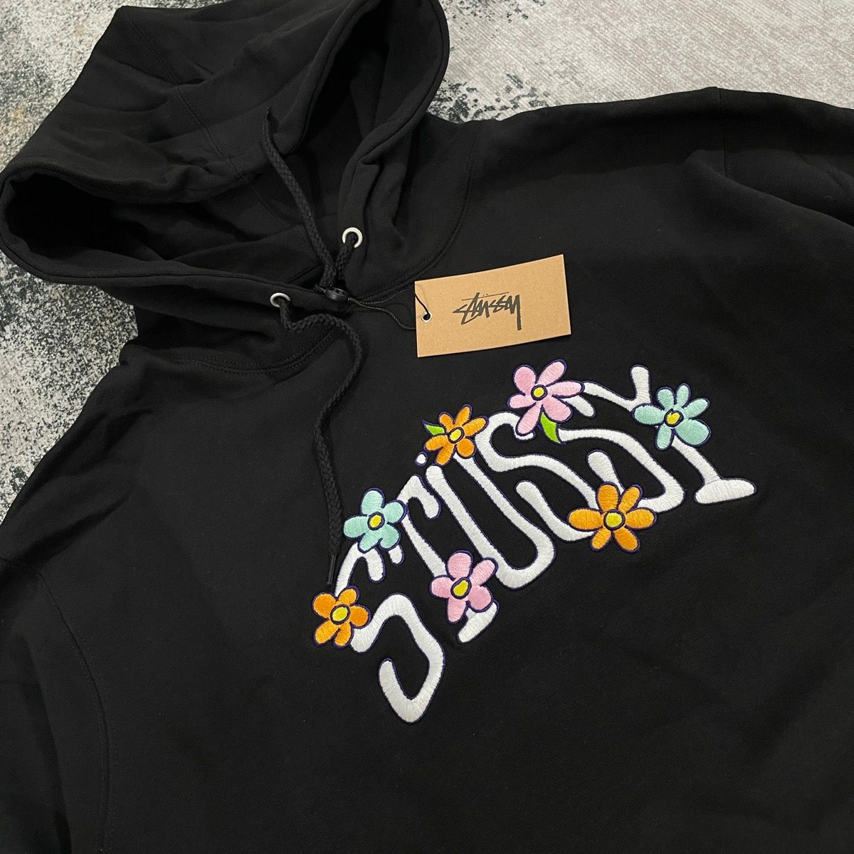 Stussy STUSSY FLORAL HOODIE LARGE hlnstuff REVERSIBLE