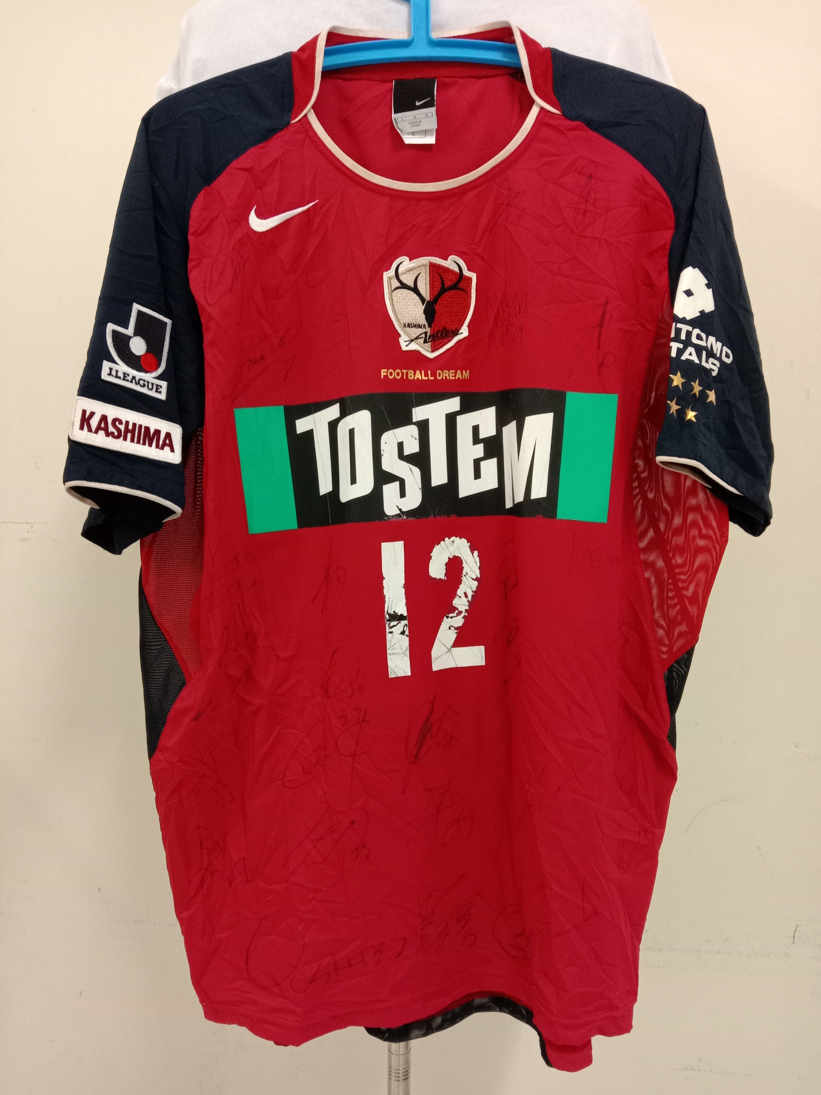 Nike VERY RARE 30 PLAYERS SIGN J LEAGUE KASHIMA ANTLERS JERSEY 