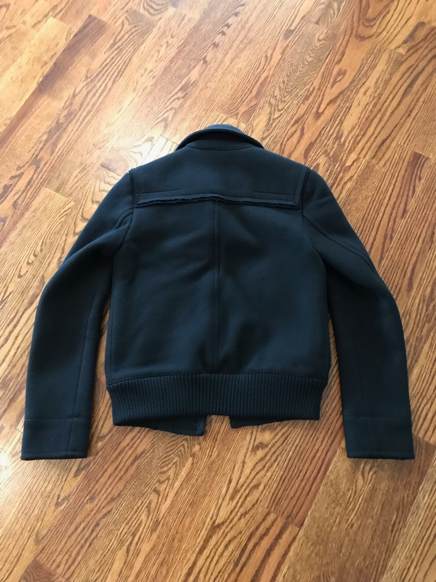 Dior A/W 2006 DIOR BLACK WOOL DUFFLE COAT SIZE 44 XS-S