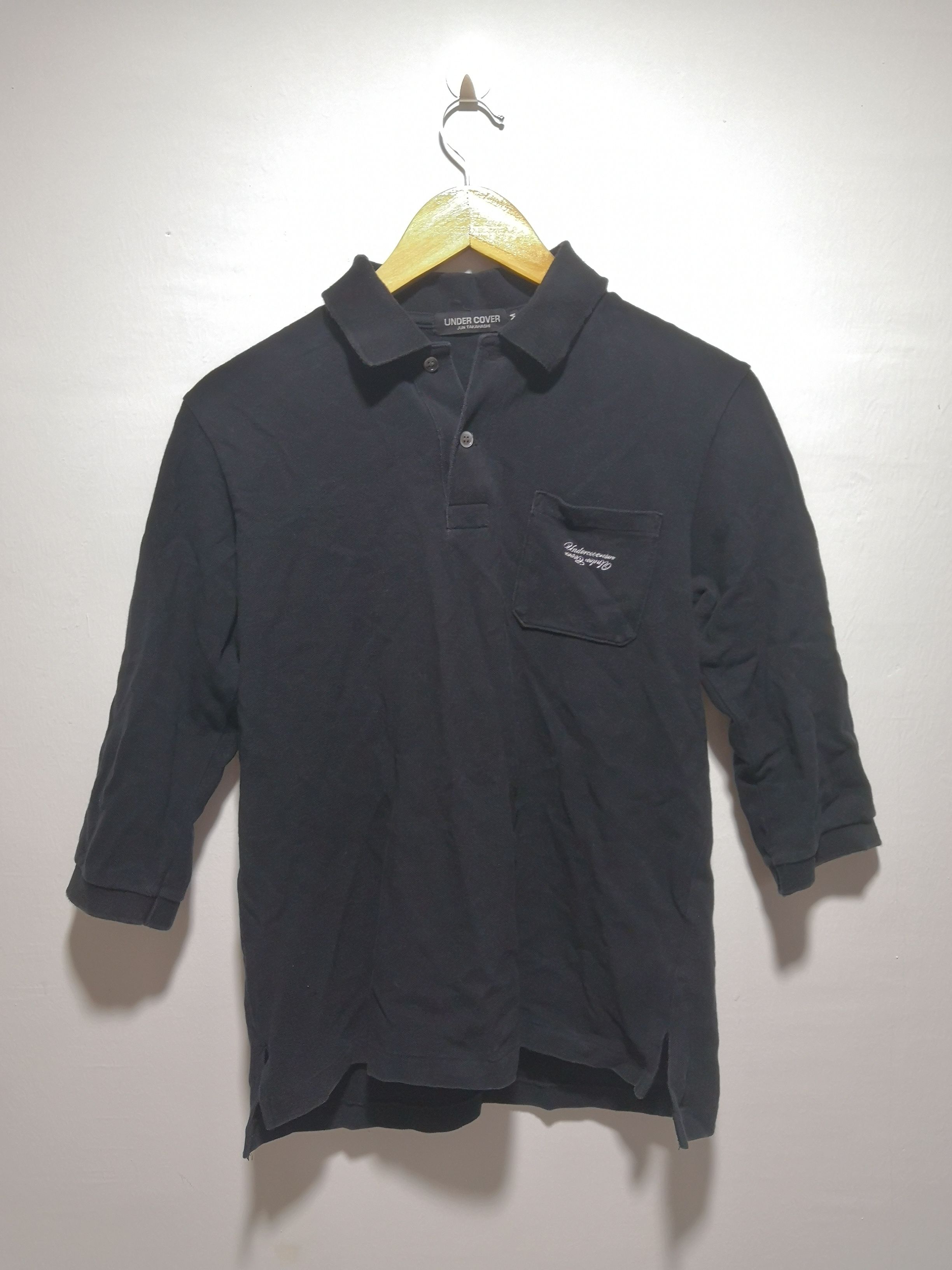 Authentic Vintage deals Undercover Jun Takahashi Polo Shirt Black Color Made in Japan