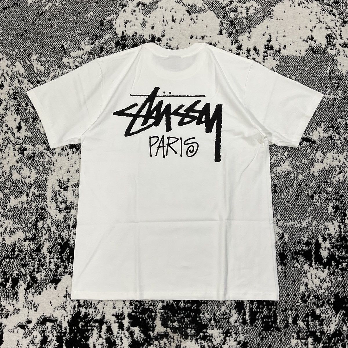 Stüssy RARE STUSSY PARIS TEE IN WHITE | prgoodzstock | REVERSIBLE