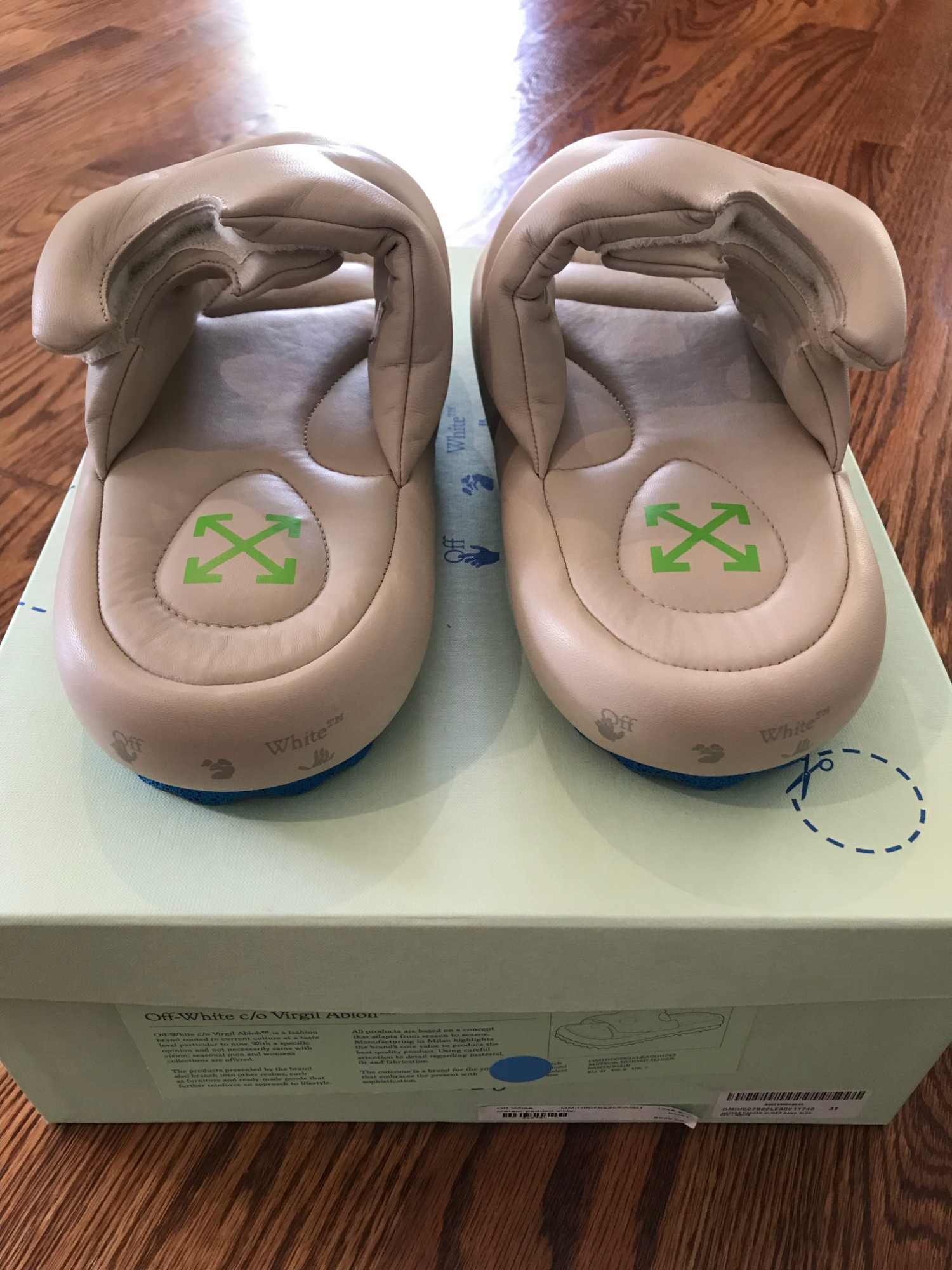 Off-White *NEW* OFF-WHITE METEOR PADDED LEATHER SANDALS  display picture 3