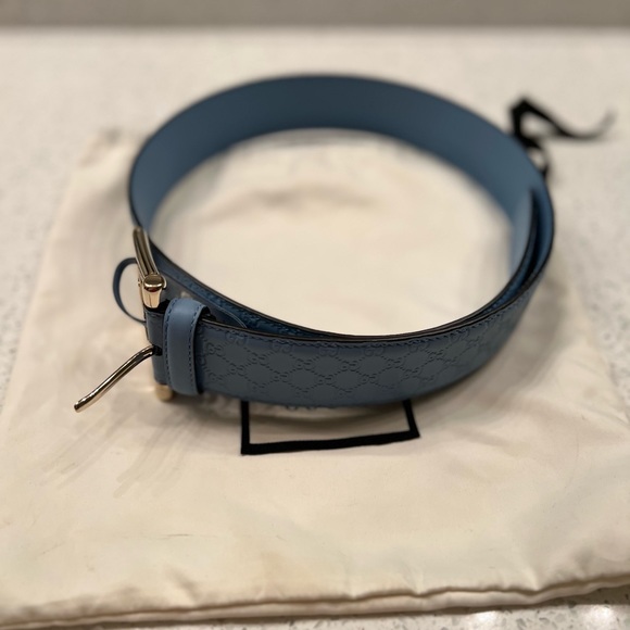 GUCCI Gucci Microguccisima Signature Leather Mineral Blue  display picture 1