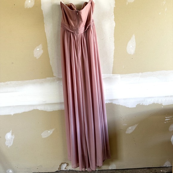 slim fit dress slacks Long Chiffon Dress with Ruched Sweetheart Bodice by Elizabeth K GL2608   ABC Fashion