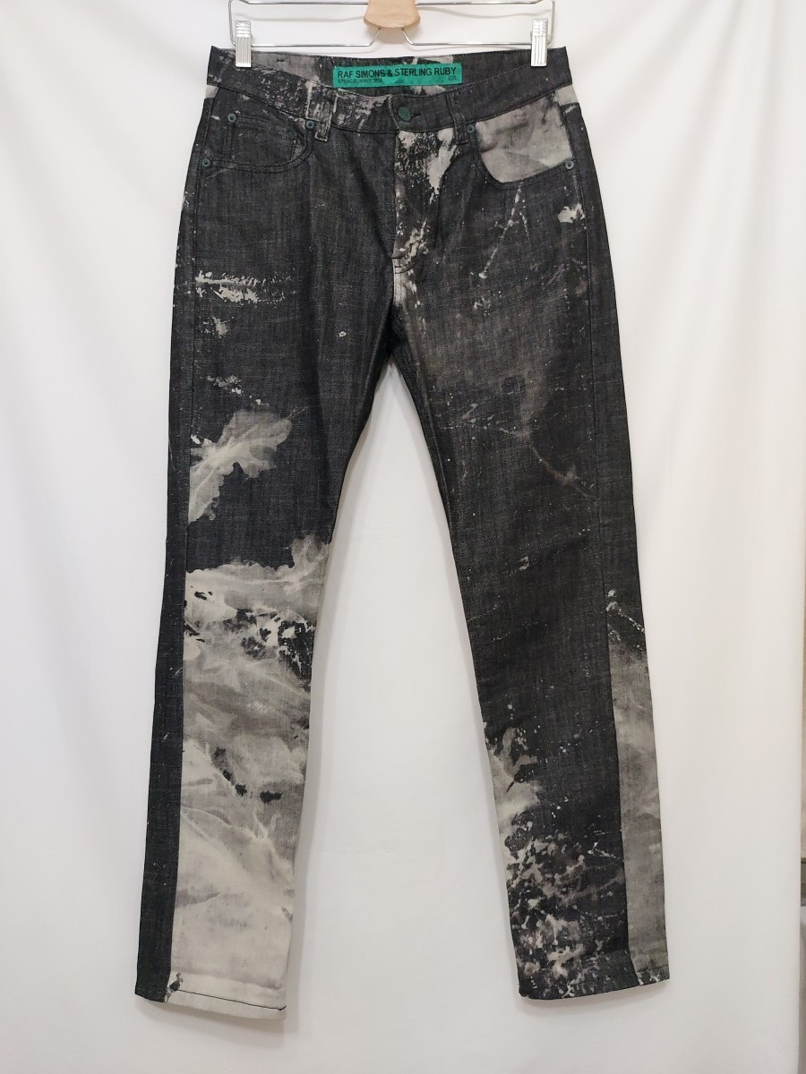 Raf Simons SS10 Black Bleached Jeans | rebel_x_archive