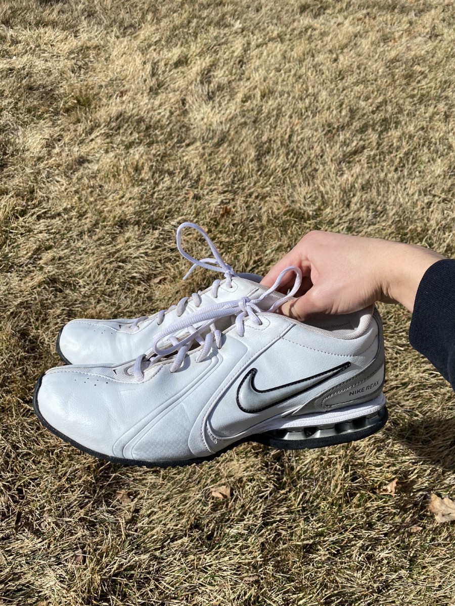 Nike Reax Trainer 3 SL White Metallic Silver thrifted.slc REVERSIBLE