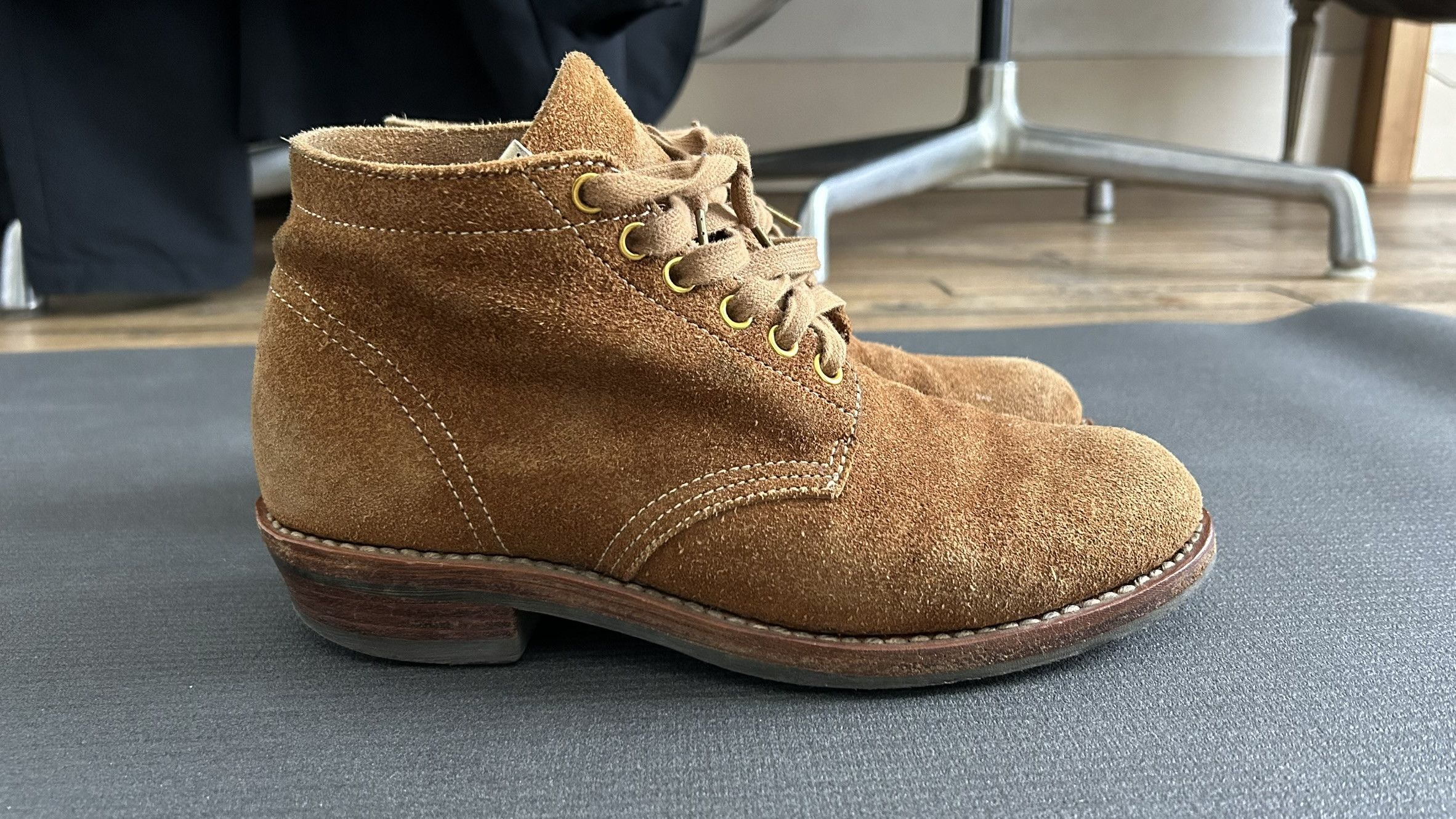 visvim BRIGADIER BOOTS . MID-FOLK . CAMEL . M8.5 . 0119302002001 |  aabsaaraa | REVERSIBLE