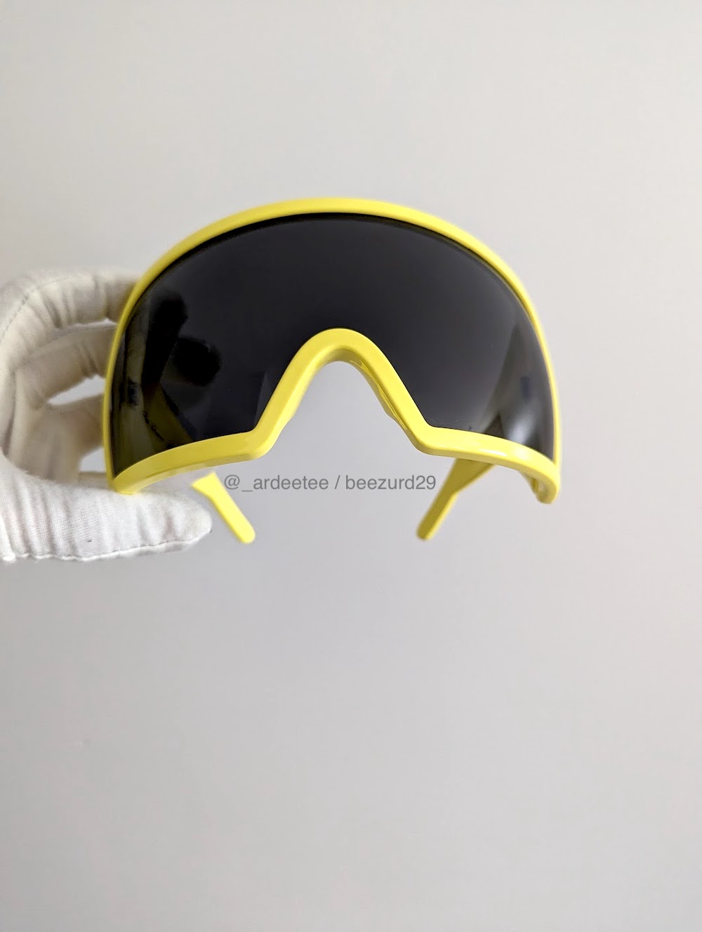Rick Owens *NEW* KRIESTER MASK/SHIELD SUNGLASSES LEMON SS23