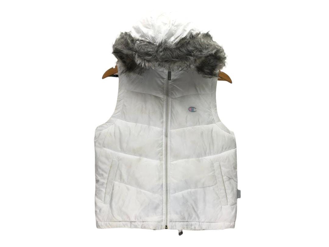 Other Designers Vintage Champion Small Logo Hoodie Vest Jacket