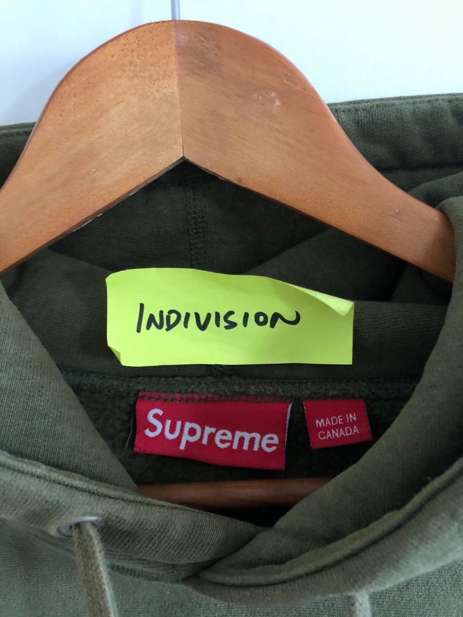Supreme Olive Box Logo Hoodie indivision REVERSIBLE