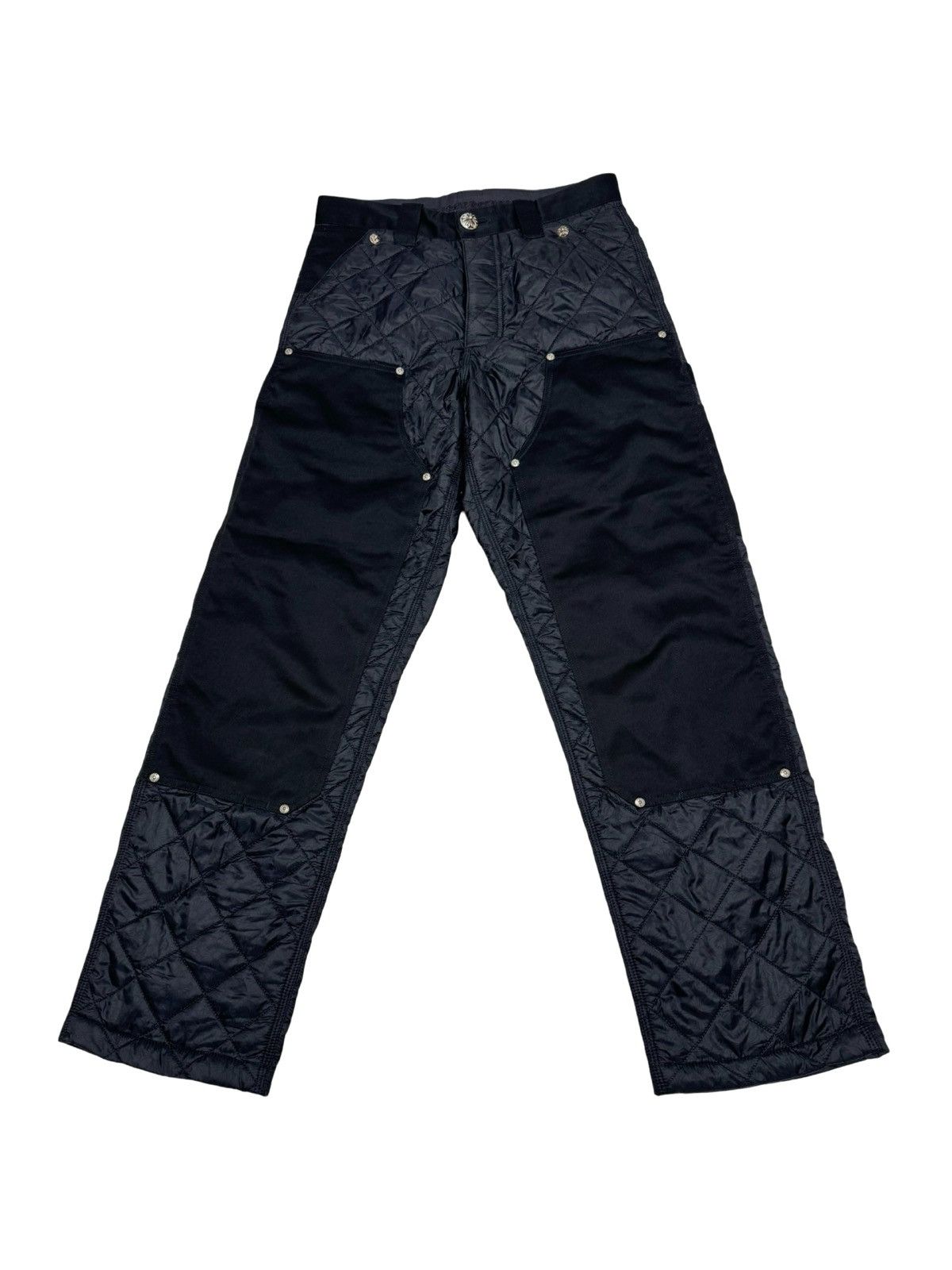 Chrome Hearts Quilted double knee Matty boy chomper cross patch pants | c99  | REVERSIBLE