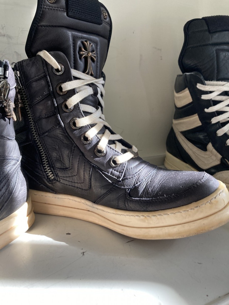 rick owens x chrome hearts dunks